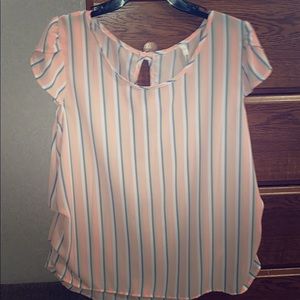 Stitch Fix Light Pink Stripe blouse